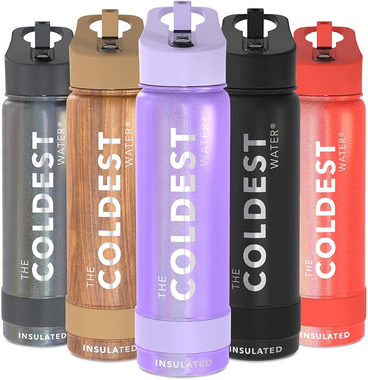 Stainless Steel Water Bottle with Straw – 24 Oz. Sports Water Bottle  Insulated for Hot & Cold Drinks…See more Stainless Steel Water Bottle with  Straw