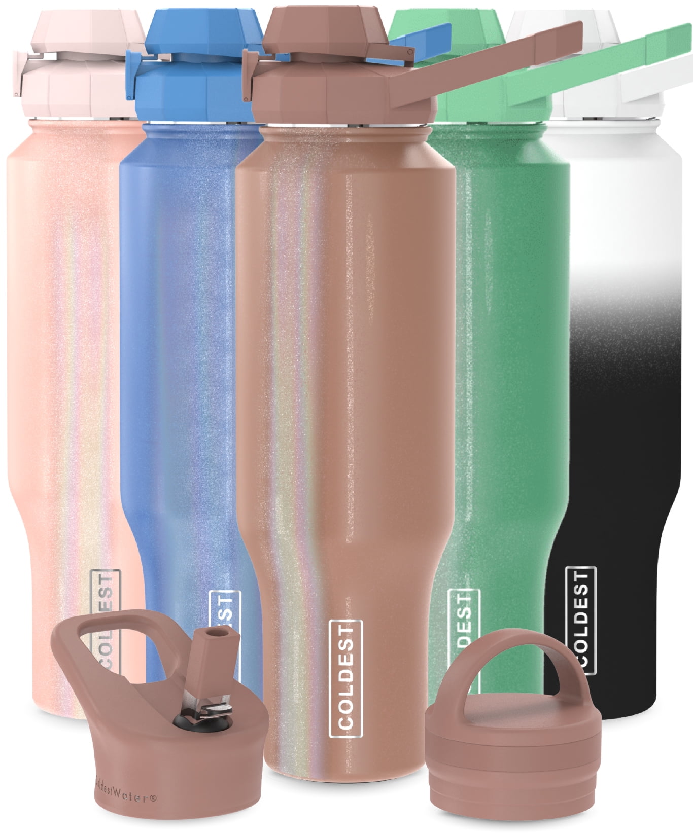 COLDEST Sports Water Bottle - 3 Lids (Chug Lid, Straw Lid, Handle Lid)  Tumbler with Handle on Lid Water Bottles Cup Vacuum Insulated Stainless  Steel, Fits Cirku… in 2023