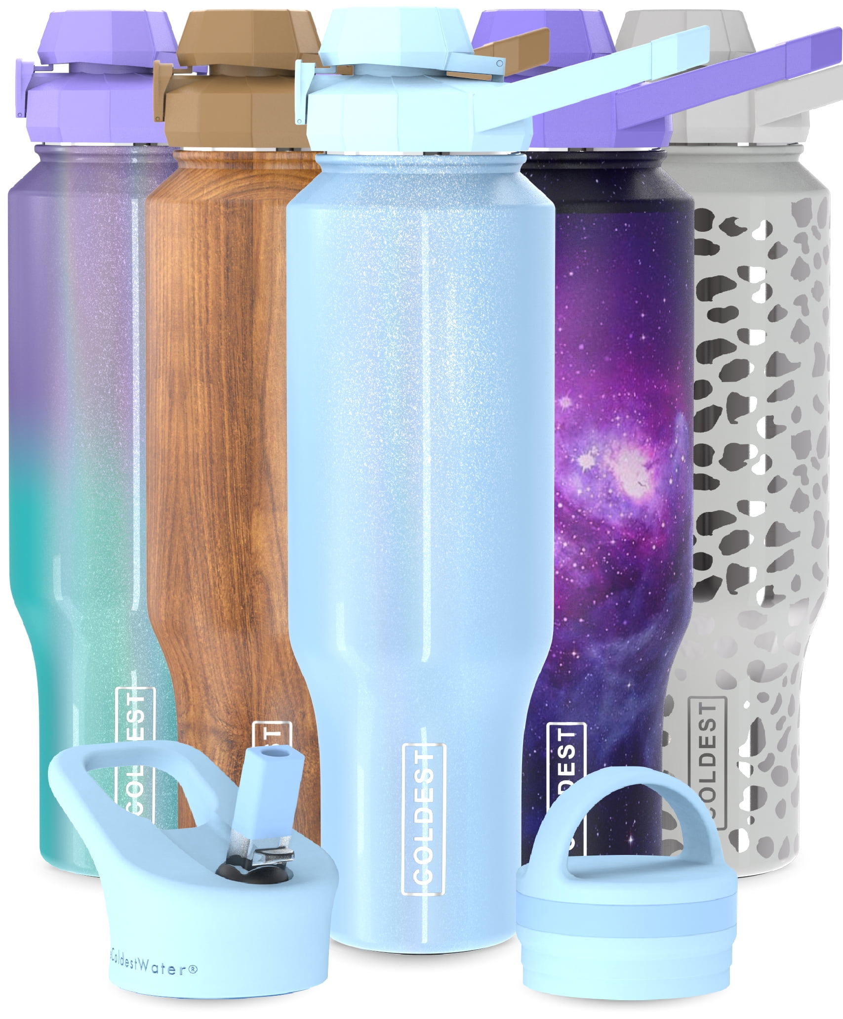 COLDEST Sports Water Bottle - 3 Lids (Chug Lid, Straw Lid, Handle Lid)  Tumbler with Handle on Lid Water Bottles Cup Vacuum Insulated Stainless  Steel, Fits Cirku… in 2023