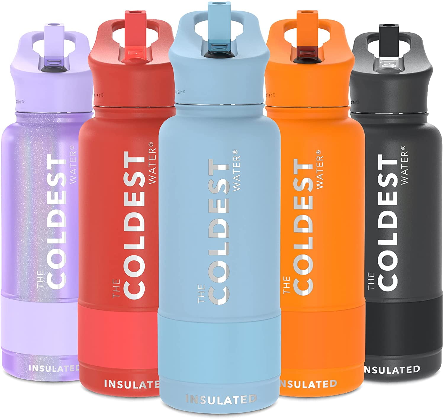 COKTIK 32 oz Sports Water Bottle With Straw,3 Lids, Stainless Steel Vacuum  Insulated Water Bottles,Leakproof Lightweight, Keeps Cold and Hot, Great  for Travel, Hiking, Biking, Running (Bubble Gum) - Yahoo Shopping