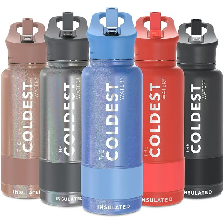 Coldest Sports Water Bottle - 32 oz (Straw Lid), Leak Proof, Vacuum  Insulated Stainless Steel, Hot Cold, Double Walled, Thermo Mug, Metal  Canteen (32 oz, Fusion Blue) 