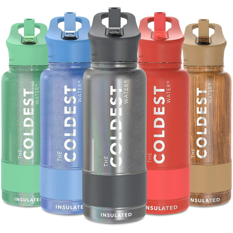 32oz Sports Water Bottle 40oz Stainless Steel Insulated Water Bottle Straw  Lid