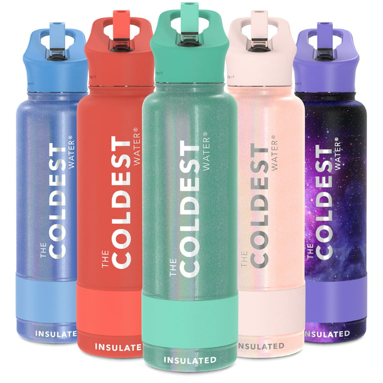 Coldest Sports Water Bottle - 32 oz (Straw Lid), Leak Proof, Vacuum  Insulated Stainless Steel, Hot Cold, Double Walled, Thermo Mug, Metal  Canteen (32 oz, Gun Metal) 