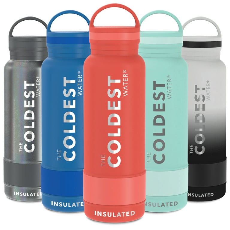 Coldest Sports Water Bottle - Leak Proof, Double Walled, Stainless Steel  Cold & Hot Bottle, Thermo Mug ( Executive Wood, 21 Oz) 