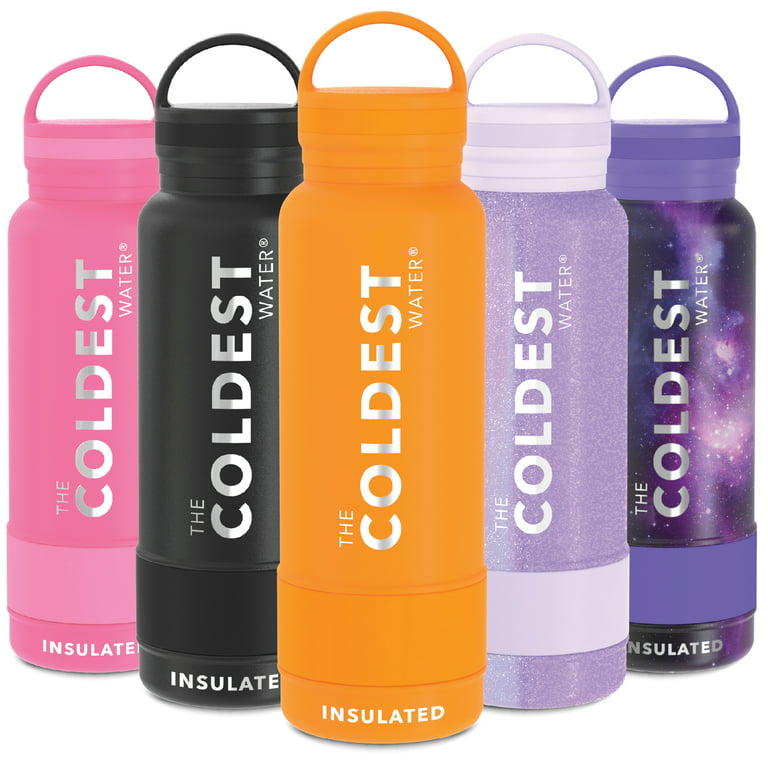 Coldest Sports Water Bottle - Leak Proof, Double Walled, Stainless Steel  Cold & Hot Bottle, Thermo Mug ( Jupiter Orange, 21 Oz)