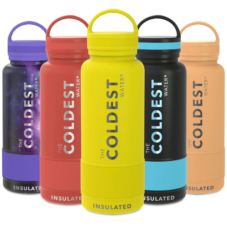 Coldest Sports Water Bottle - Leak Proof, Double Walled, Stainless Steel  Cold & Hot Bottle, Thermo Mug ( Solar Yellow, 32 Oz) 