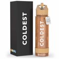 thumbnail image 1 of Coldest Sports Water Bottle with Straw Lid Vacuum Insulated Stainless Steel Bottles Reusable Leak Proof Flask for Sports (24 oz, Executive Wood), 1 of 8