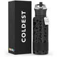thumbnail image 1 of Coldest Sports Water Bottle with Straw Lid Vacuum Insulated Stainless Steel Bottles Reusable Leak Proof Flask for Sports (32 oz, Black Leopard), 1 of 9