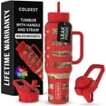 thumbnail image 1 of Coldest Tumbler with Handle and Straw Lid, 3 Lids Insulated Shaker Water Bottle Gifts for Women Him Her, Limitless Collection (46 Oz, The Republican), 1 of 10