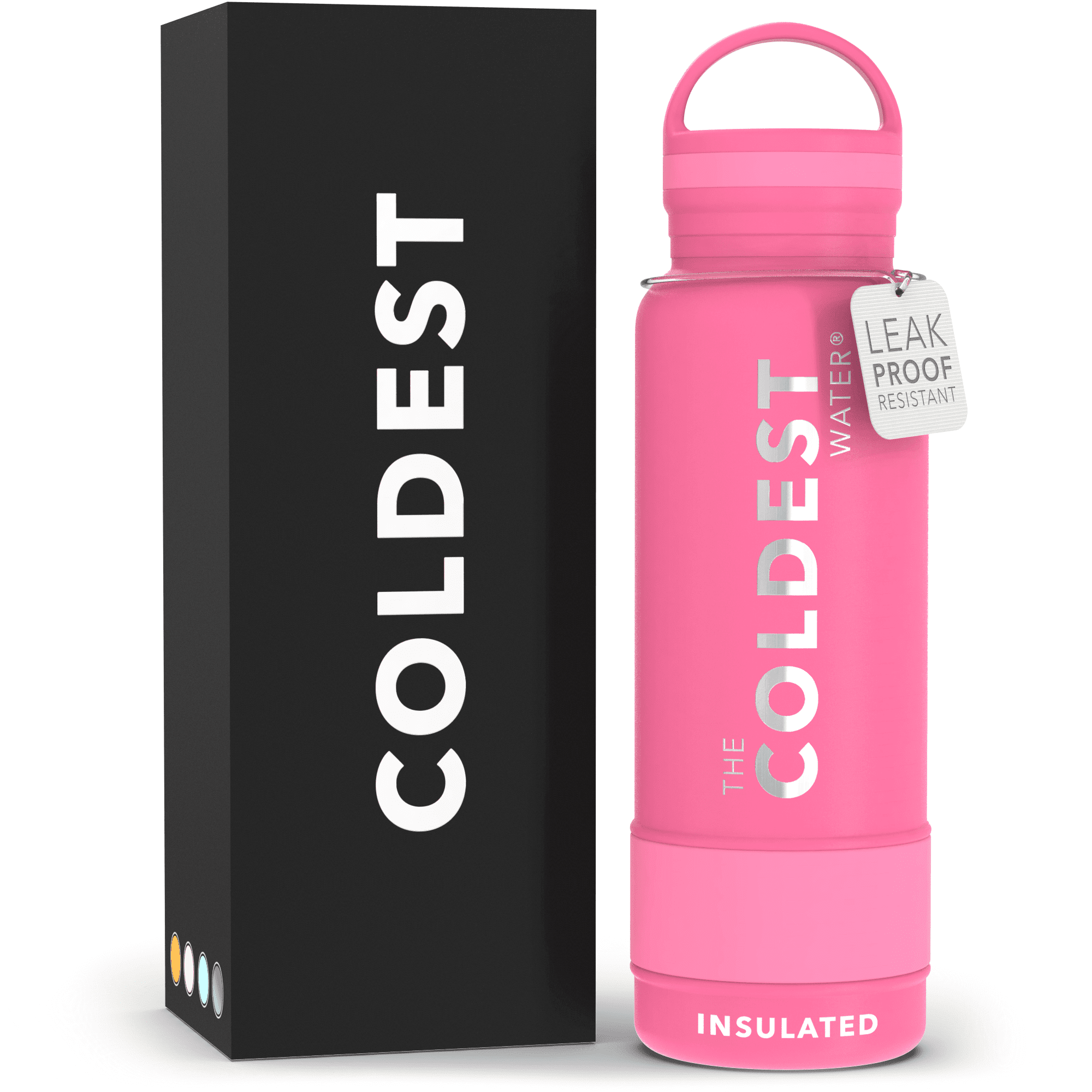 Coldest Water Bottle with Handle Lid Leak Proof, Stainless Steel