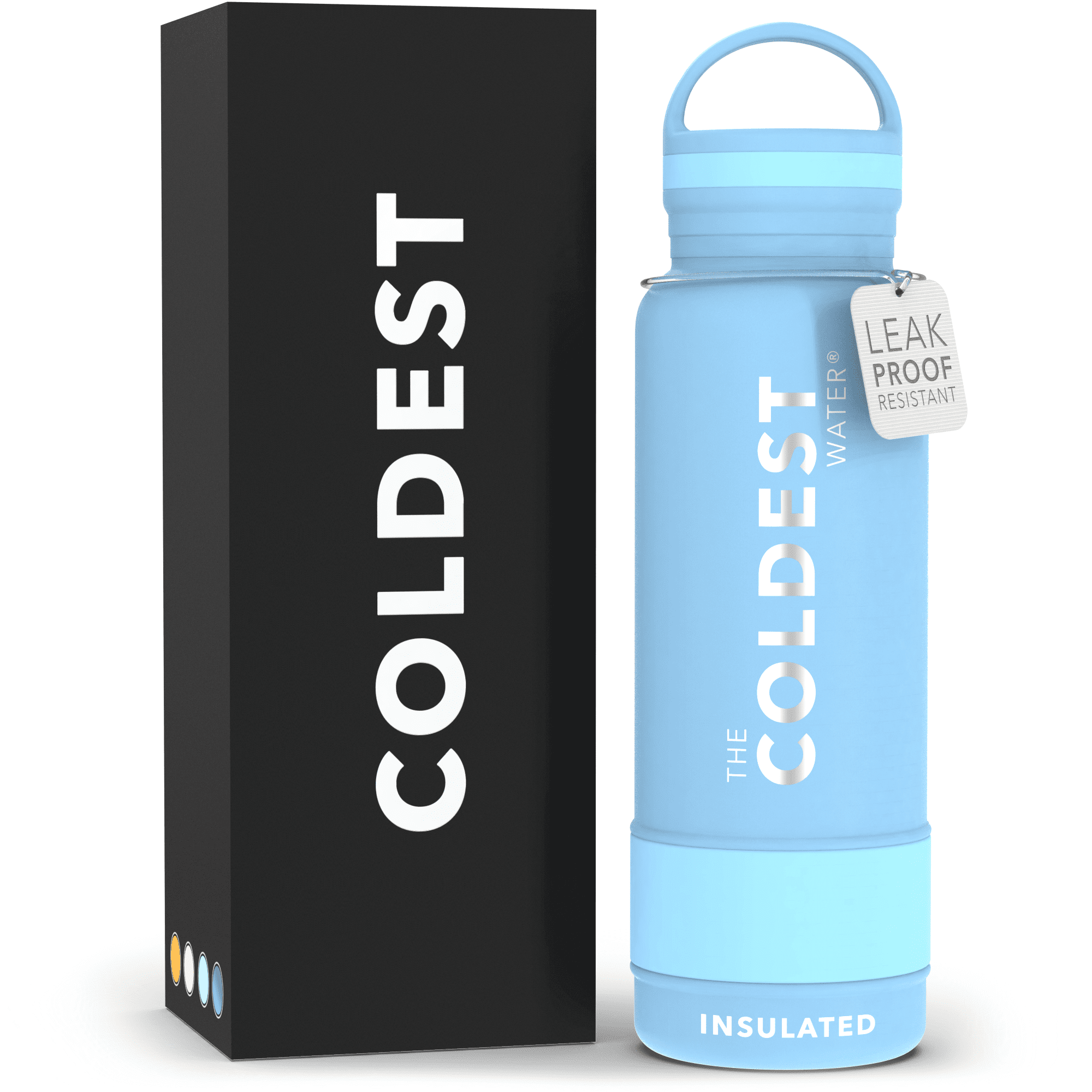 Coldest Water Bottle with Handle Lid | Leak Proof, Stainless Steel