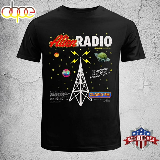 Coldplay Alien Radio Music Of The Spheres World Tour 2024 Unisex T