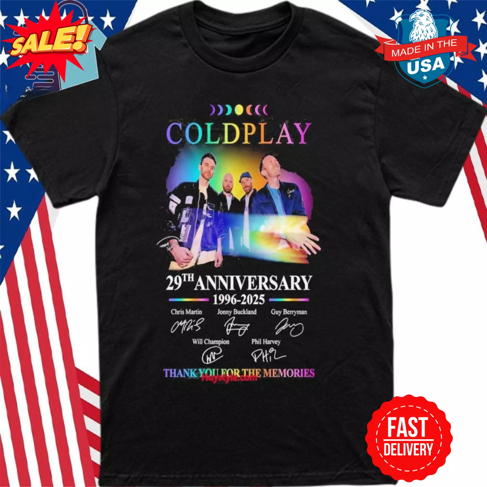 Coldplay Rock Band 29Th Anniversary 19962025 Thank You For The