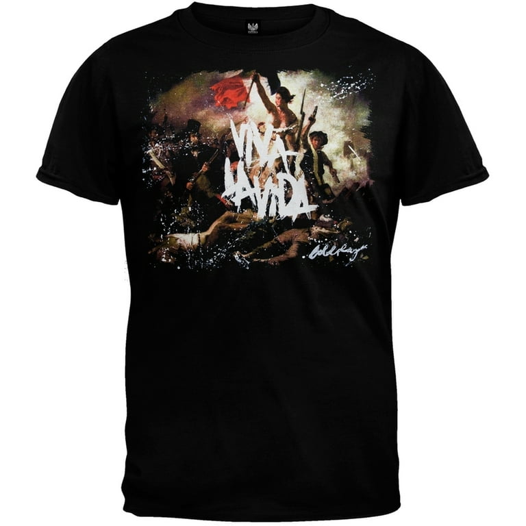 Coldplay Official Men's T-Shirt - Viva La Vida Distressed Coldplay Official Men's T-Shirt - Viva La Vida Distressed