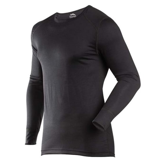 Coldpruf Classic 100% Merino Wool Base Layer Men's Crew Neck Shirt - Black, Size XL