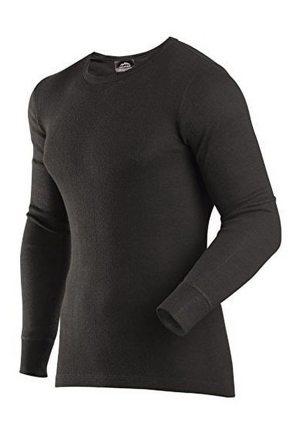 coldpruf men's enthusiast single layer long sleeve crew neck base layer top, black, 3x-large tall