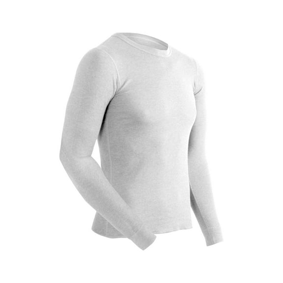 Coldpruf Men's Basic 2-Layer Long Sleeve Crew - Big Sizes, Winter White, 2XLarge