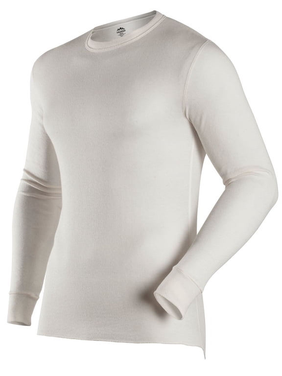 Men's Basic 2-Layer Long Sleeve Crew, Winter White, XLarge