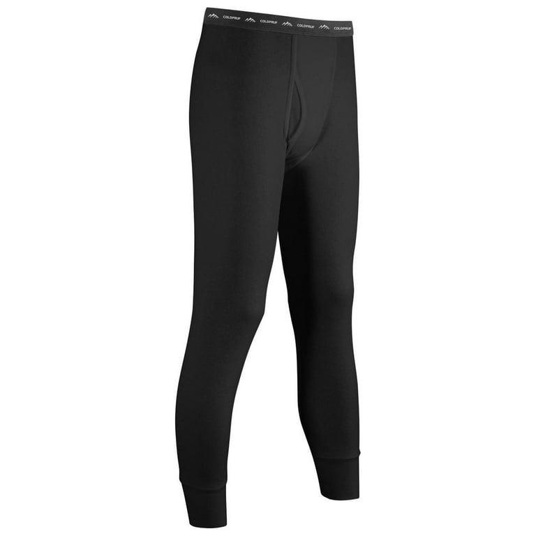 Coldpruf Tall Men s Basic 2 Layer Bottoms Black Large Tall Walmart