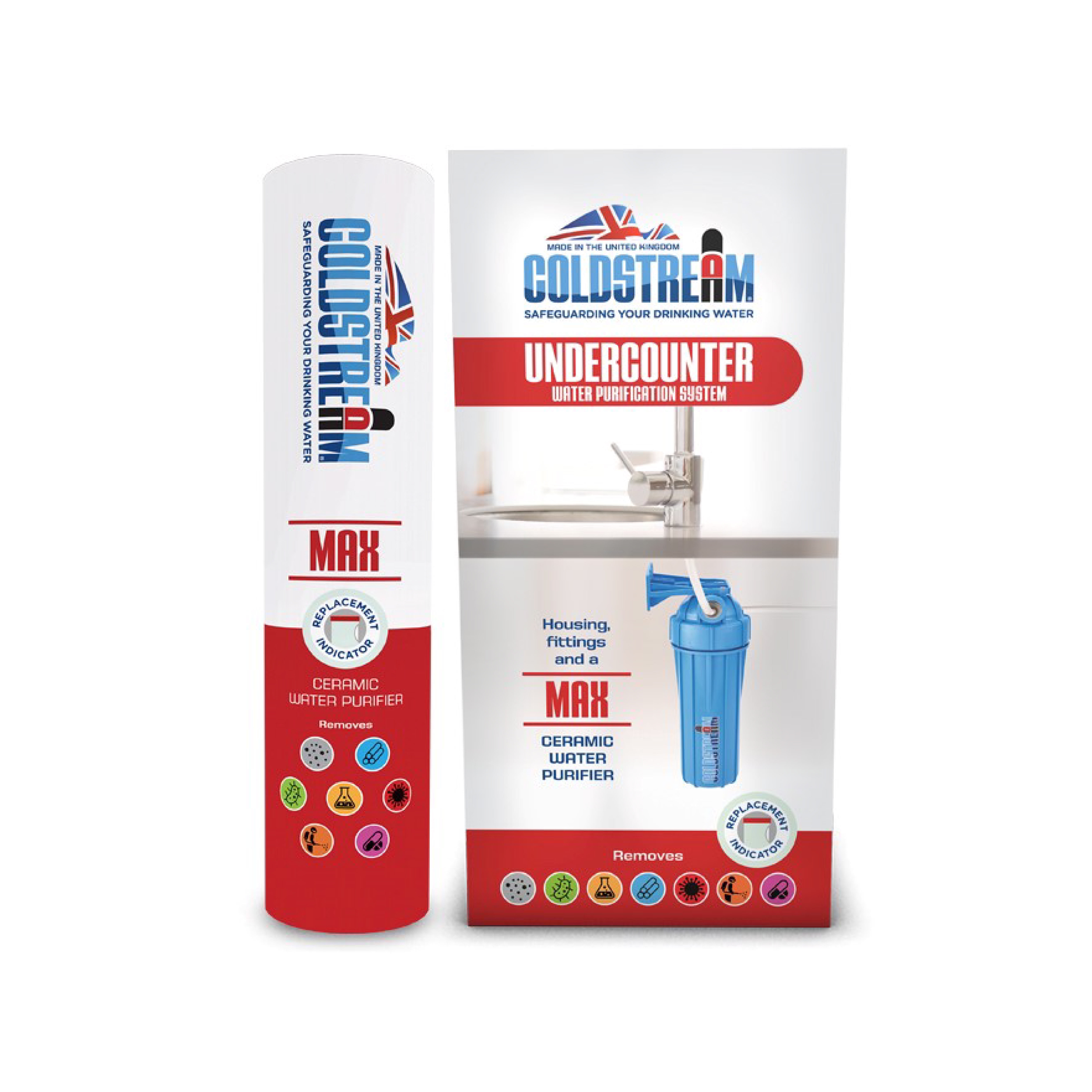 Coldstream Under Counter Water Purification System - Kitchen Sink Filter, Under Counter Purifier, Removes pfas, Provides Clean Tap Water