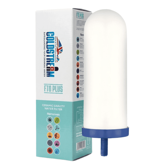 Coldstream FTO Plus Gravity Water Filter Cartridge - Ceramic Replacement for Stainless Steel Systems