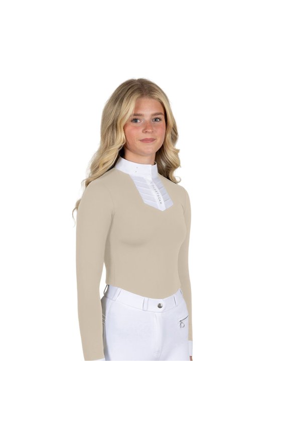 Womens Roslin Crystal Ruffles Show Shirt