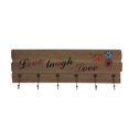 thumbnail image 1 of Classy Wooden Floral Metal Wall Hook Panel, 1 of 2
