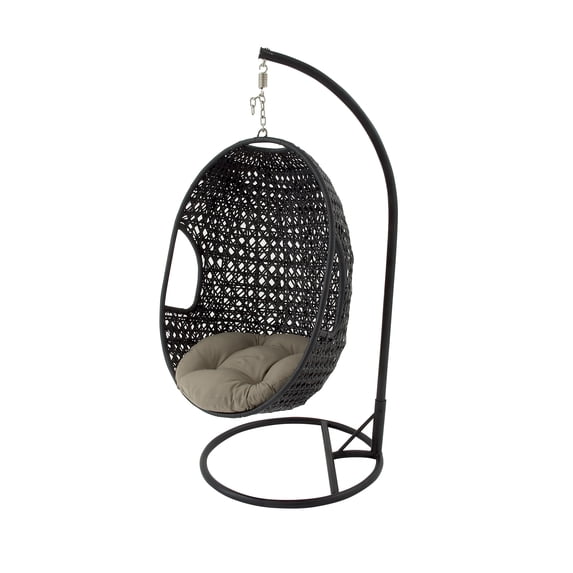 Mtl Pe Rattan Pod Chair 37"w, 80"h