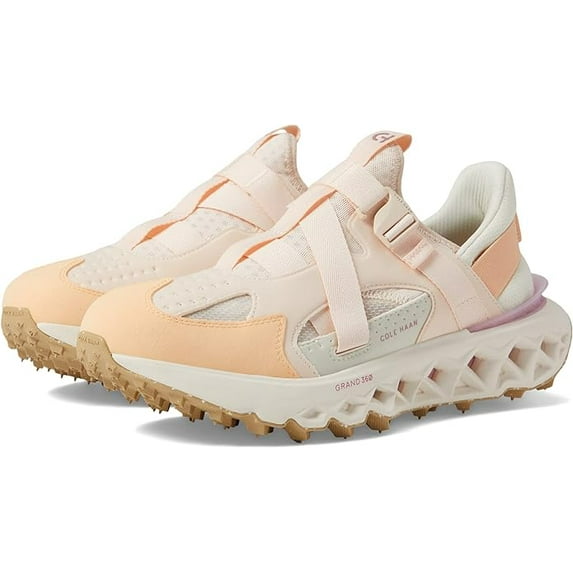 Cole Haan 5.ZeroGrand Monk Strap Runner Silver Peony/Peafuzz/Ivory Sneakers (Silver Peony/Peafuzz/Ivory, 10)