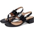 thumbnail image 1 of Cole Haan Anica Lux Black Leather Slingback Squared Open Toe Block Heeled Sandal (Black Leather, 9.5), 1 of 6