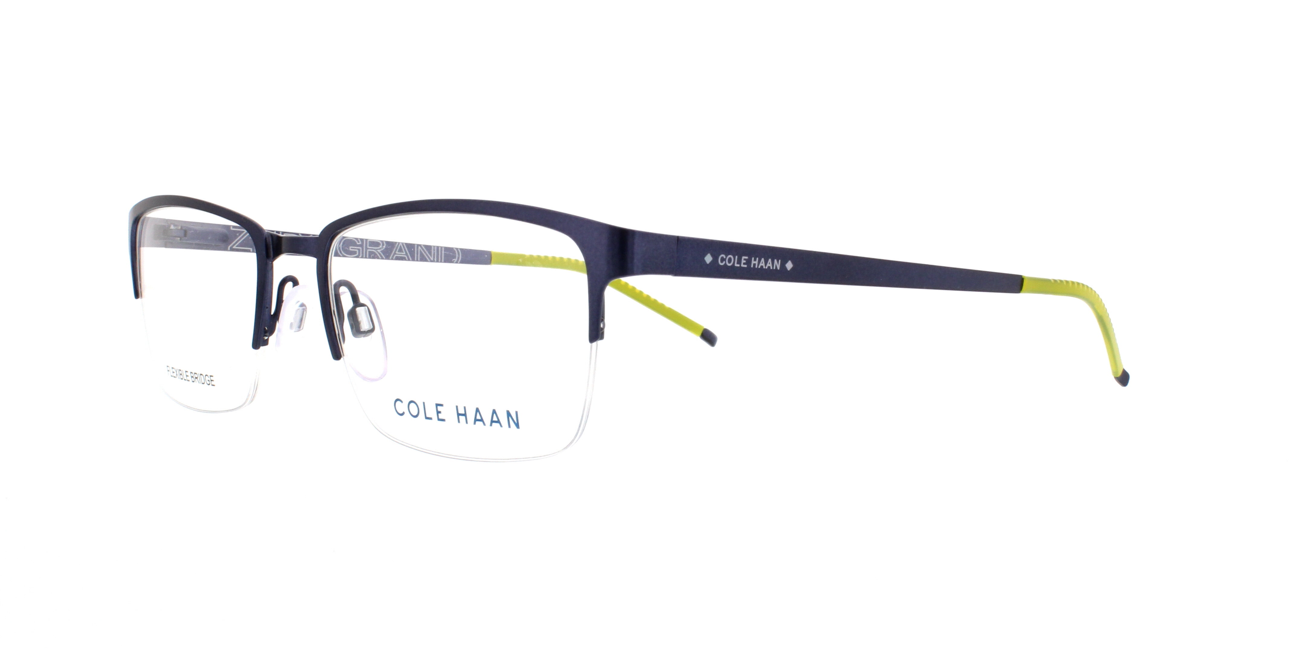Cole Haan CH4014 414 Men's Navy Rectangular Frame Eyeglasses