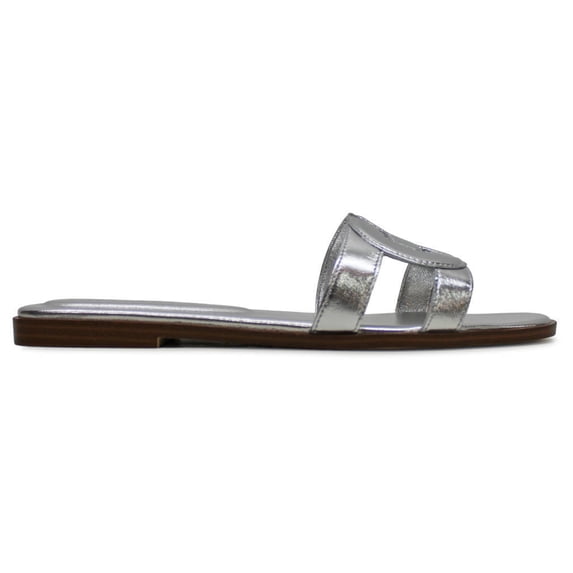 Cole Haan Chrisee Leather Women's Sandals (Silver, 7.5 UK - 40.5 EU - 10 US)