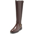 thumbnail image 1 of Cole Haan Clover Madeira Leather Rounded Toe Buckle Detailed Knee High Boots (Madeira Leather, 8.5), 1 of 5