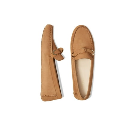 Cole Haan Evelyn Bow Driver (Womens, Birch Beige Nubuck (Akuya), 6, Medium)