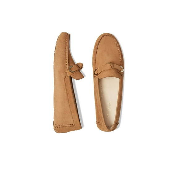 Cole Haan Evelyn Bow Driver (Womens, Birch Beige Nubuck (Akuya), 6, Medium)