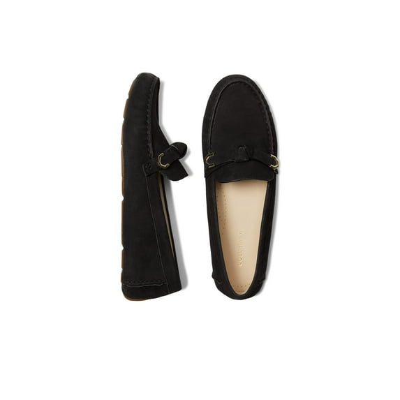 Cole Haan Evelyn Bow Driver (Womens, Black Nubuck (Akuya), 6.5, Medium)