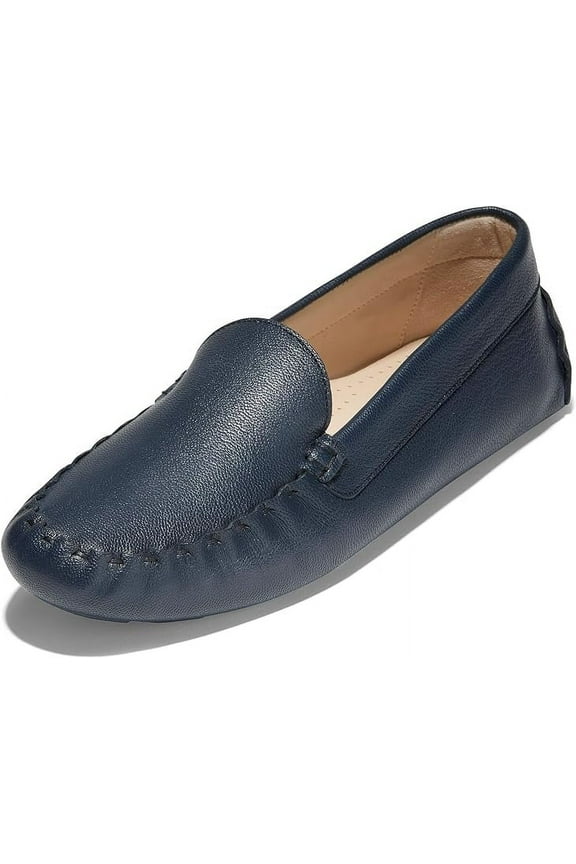 Evelyn Driver Loafer, Navy Blazer Leather, Women's 6