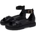 thumbnail image 1 of Cole Haan Fraya Black Leather Ankle Strap Open Rounded Toe Chunky Heel Sandals (Black Leather, 6.5), 1 of 5