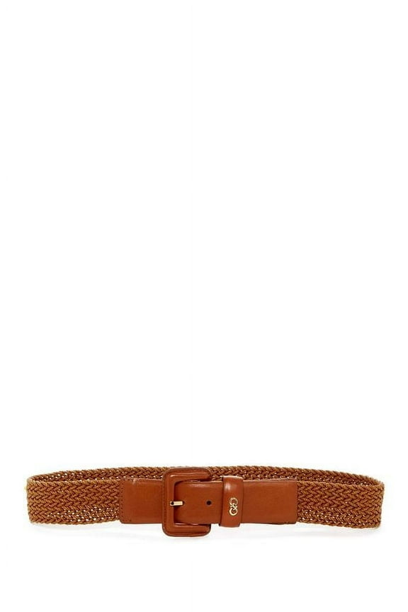 Genuine Leather & Wax Cord Woven Belt Medium