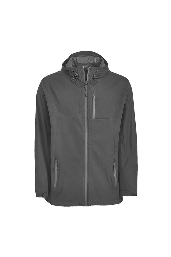 'Grand OS' Mens Rain Jacket (Medium, Gray)