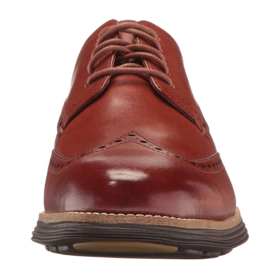 Cole Haan Grand Tour Wing Oxford Woodbury/Java Leather Lace Up Cutout Sneakers (Woodbury/Java, 10)