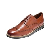 Cole Haan Grand Tour Wing Oxford Woodbury/Java Leather Lace Up Cutout Sneakers (Woodbury/Java, 11)