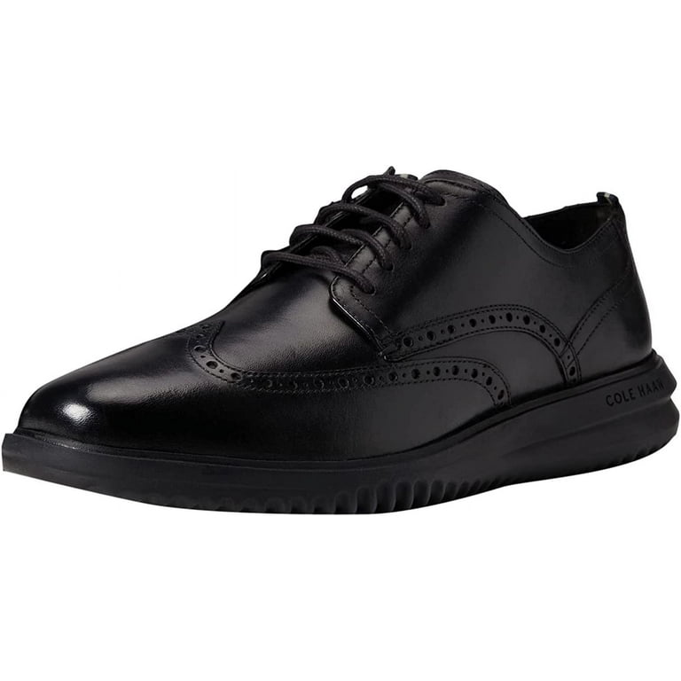 Cole Haan Grand+ Wingtip Men's Leather Oxford Shoes Color: Black