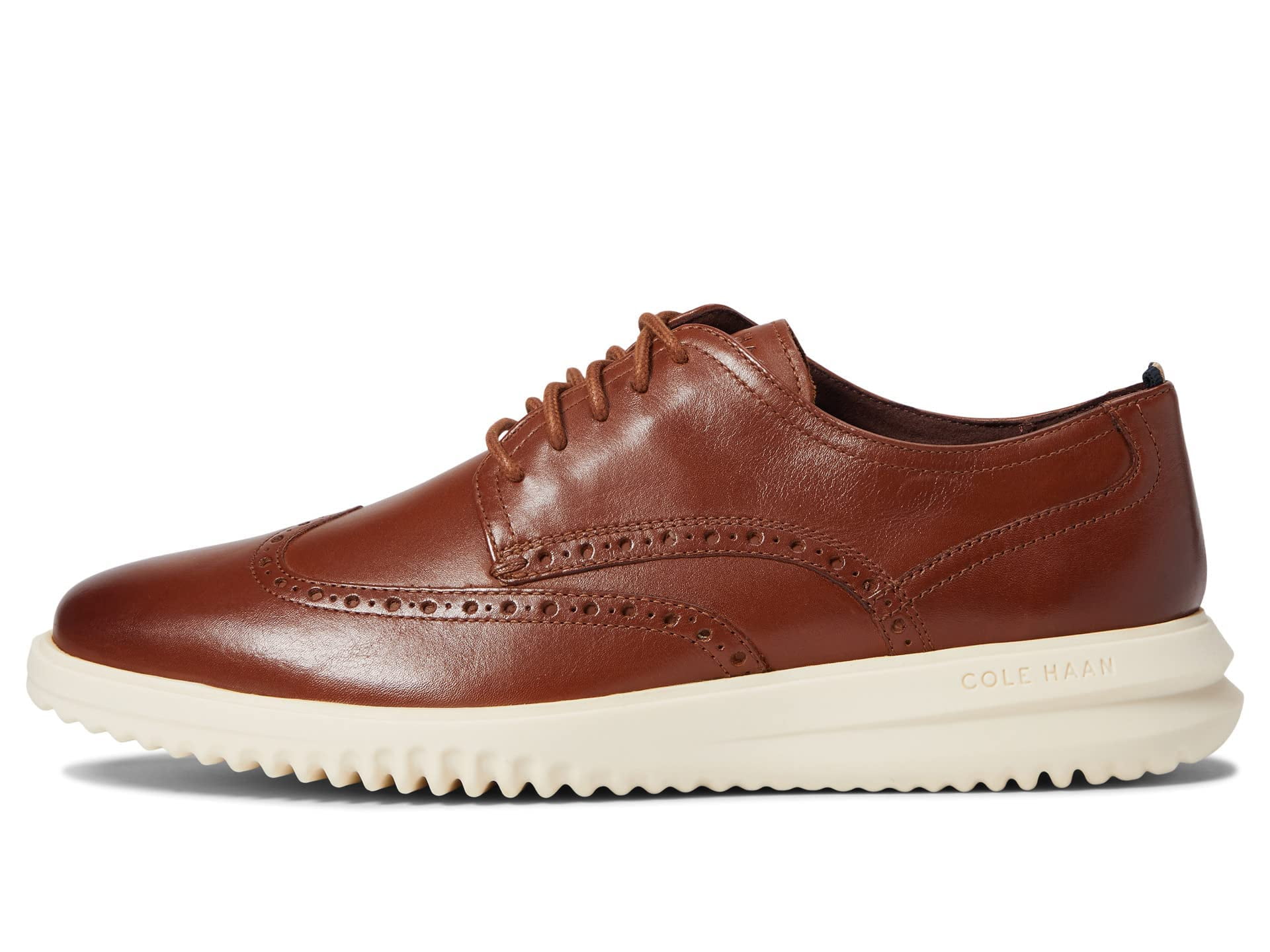 Cole Haan Men's Grand+ Dress Wingtip Oxford - Comfortable Leather Dress Shoe With Lightweight Sole