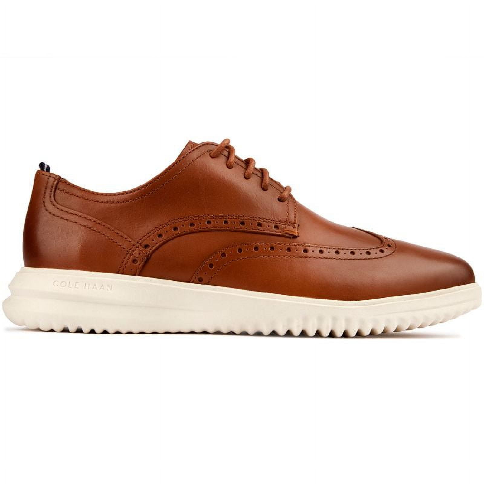 Cole Haan Grand Wingtip Men s Leather Oxford Shoes Color British Tan Ivory Size 9 Walmart