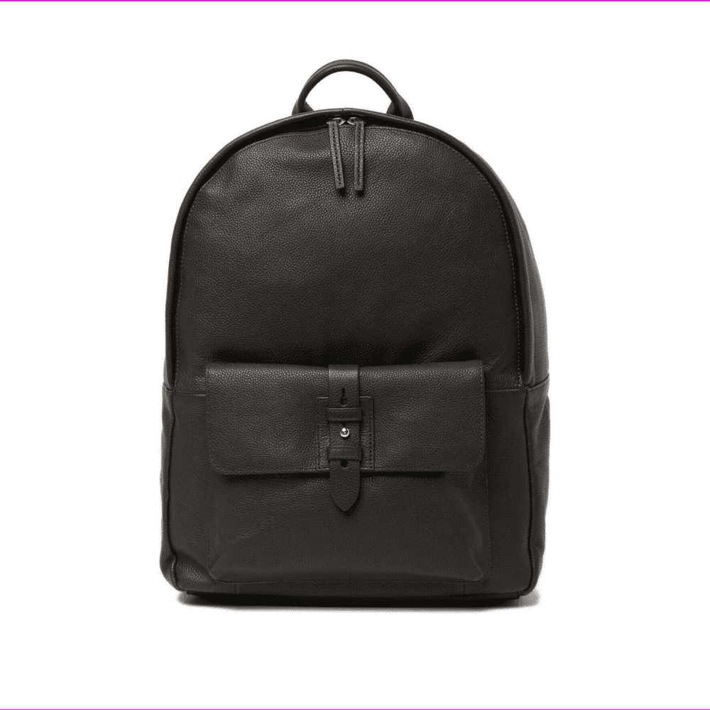 Cole Haan Leather Backpack, CHDM11031, Chocolate, MSRP $398  display picture 2