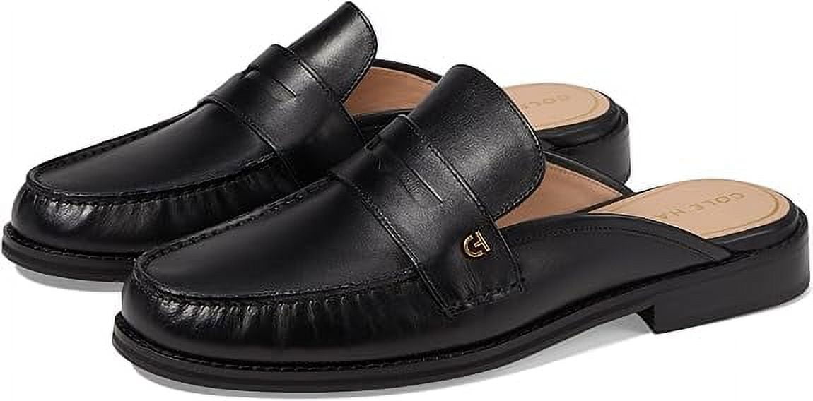 Lux Pinch Penny Black Leather Rounded Toe Classic Slip-On Loafers