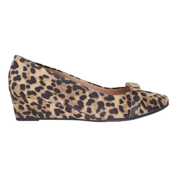 Cole Haan Malta Wedge Leopard Prnt Suede W26396 Women's Size 7 Medium