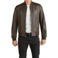 thumbnail image 1 of Cole Haan Men's Bonded Varsity Leather Jacket (Java, M), 1 of 3