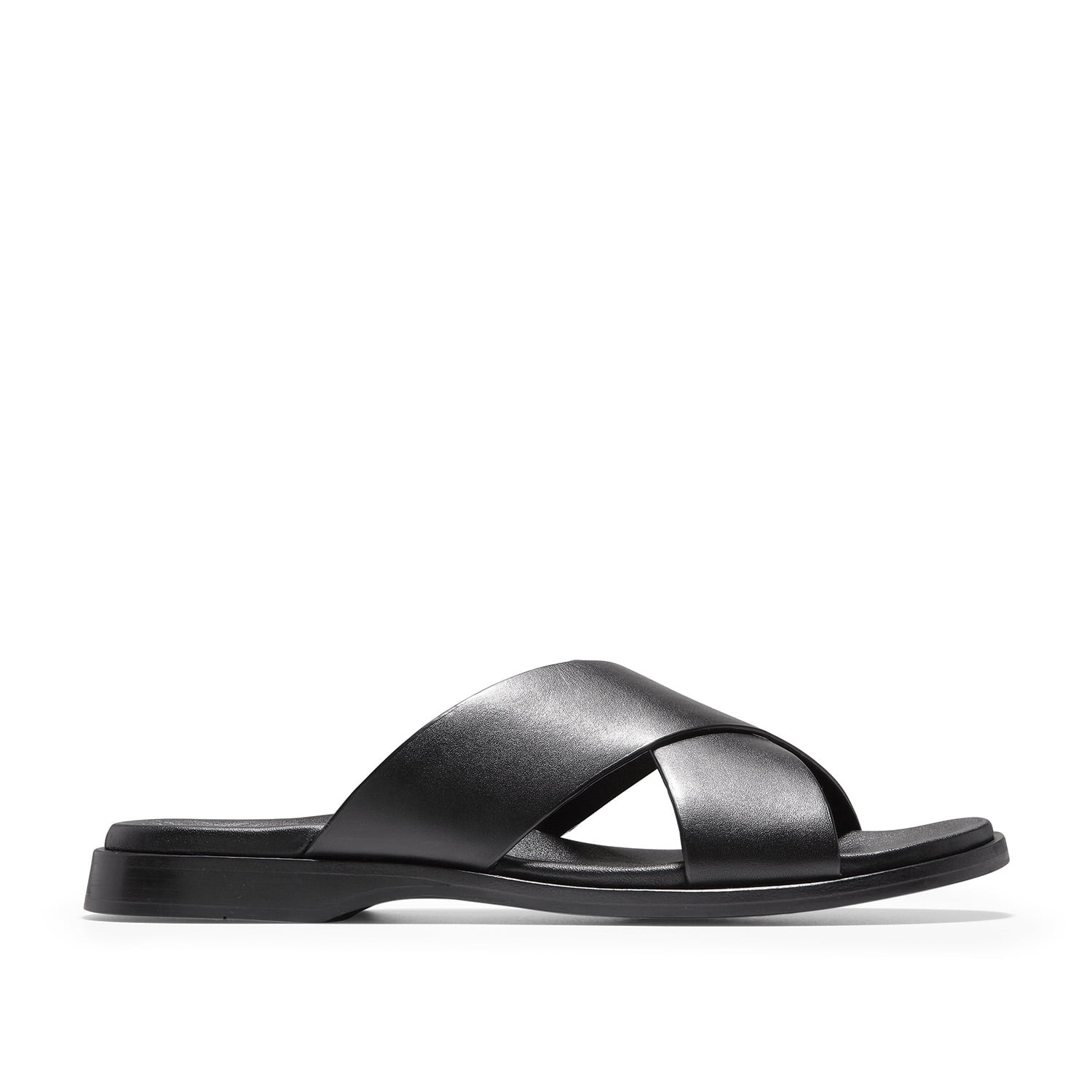 Cole Haan Leather Sandals Mens 9.5 Black Leather Slides Criss Cross Amazon.com | Cole Haan Men main image 3